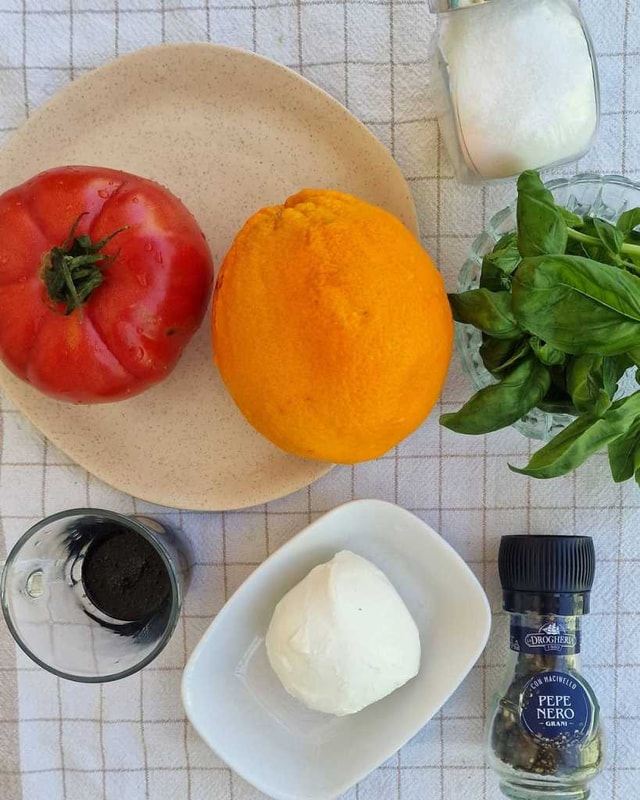 citrus caprese salad with orange recipe ingredients