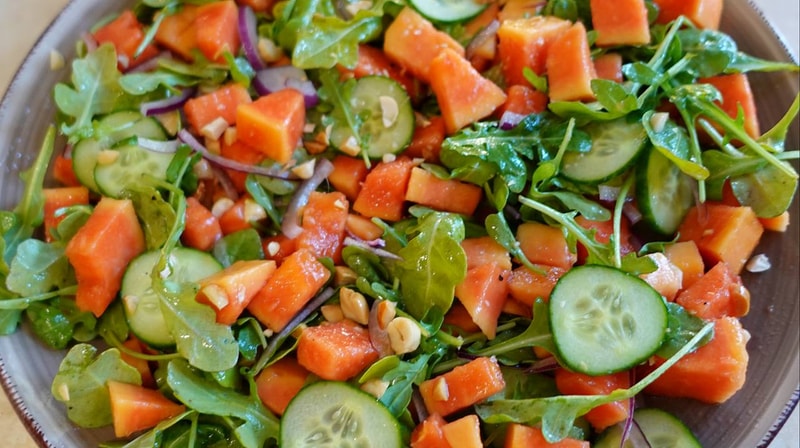 Savory Papaya Cucumber Salad