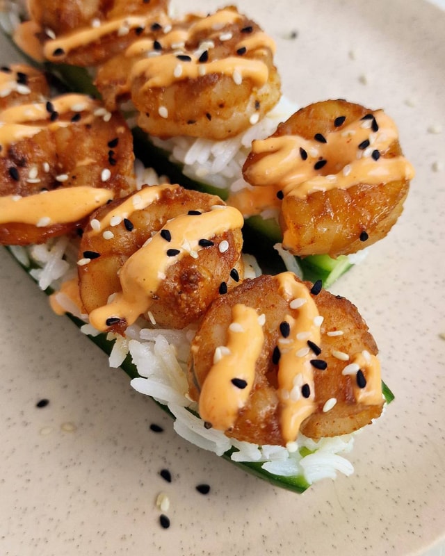 Shrimp Cucumber Boats