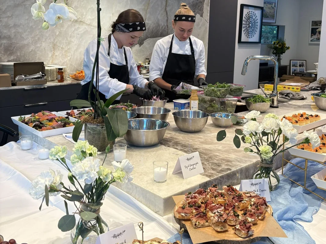 Chef Ana and Chef Valentyna providing private dining in Houston
