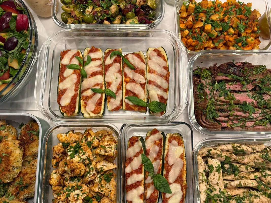Example of weekly personal chef meal prep in Houston