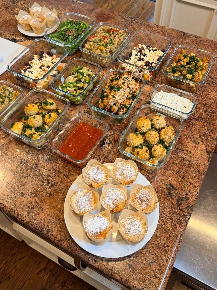 Chicken Souvlaki & Raspberry Muffins Meal Prep