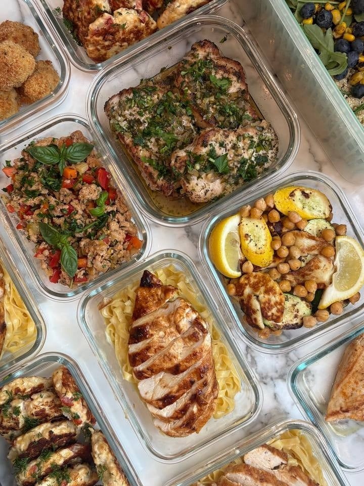 Lemon Garlic Pork Chops & Dill Chicken Patties Meal Prep
