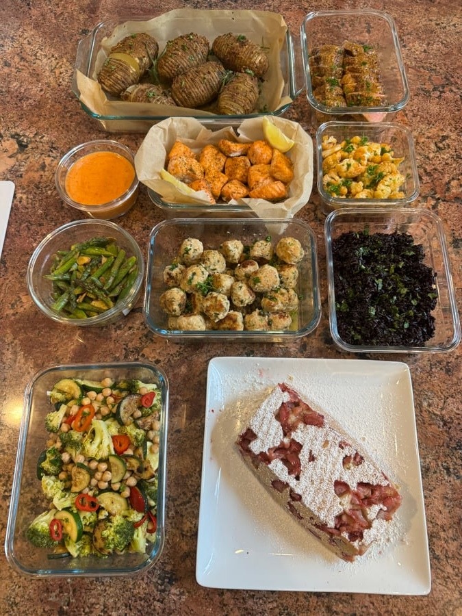 Salmon Bites & Chicken Piccata Meatballs Meal Prep