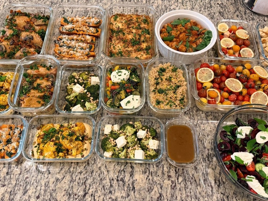 Lemon-Poached Salmon & Coq au Vin Meal Prep