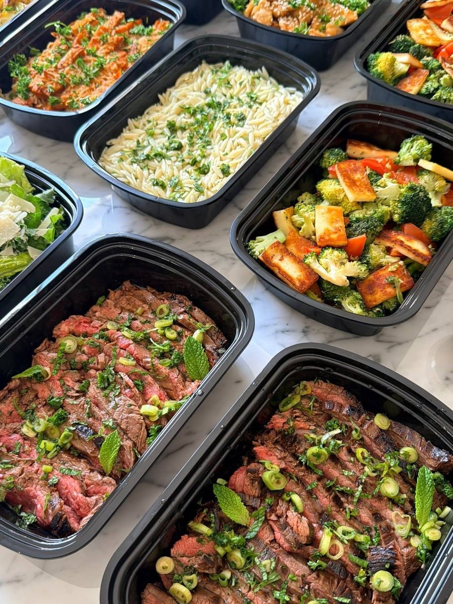 Vietnamese Flank Steak & Orange Chicken Bites Meal Prep