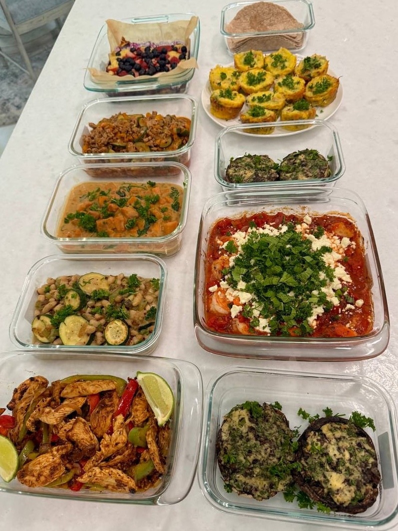 Shrimp Saganaki & Mediterranean Ground Turkey Meal Prep