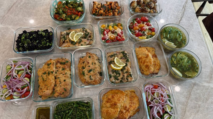 Italian and Mexican plates alongside a plain-cooked kids menu