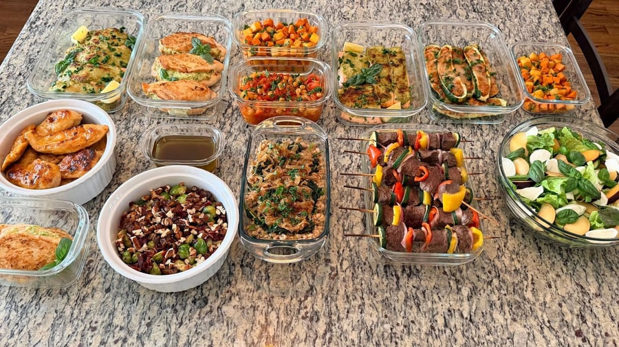 Summer Italian menu with pesto, stone fruit and slow-cooked grains