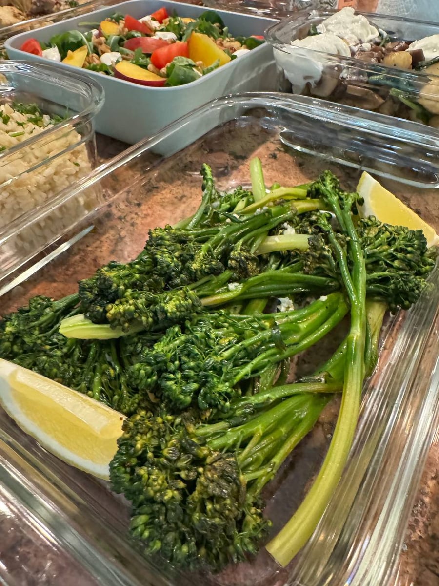 Broccolini roasted until the florets char and the long stems stay bright green.