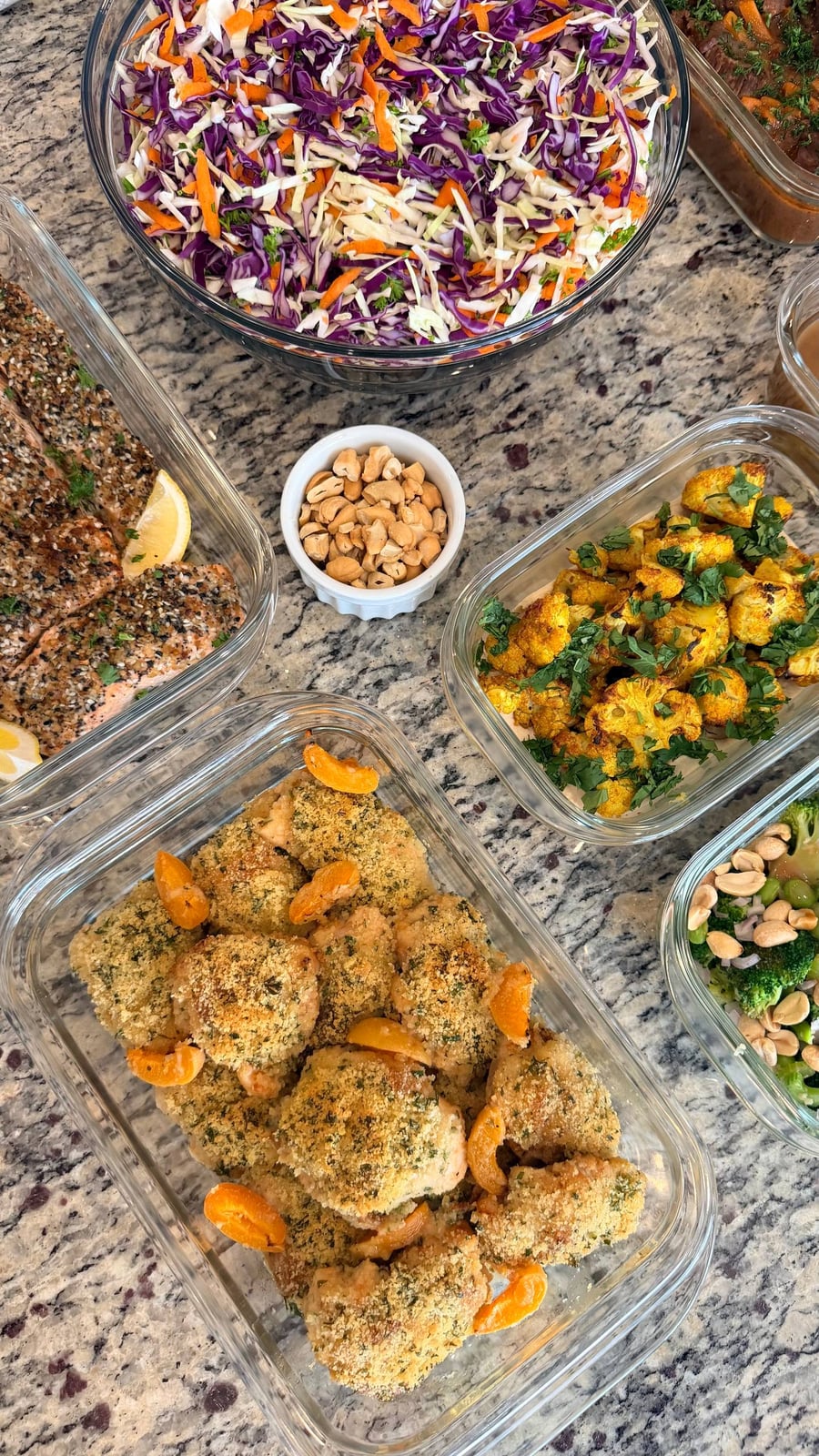 Dill scatters over halved baby potatoes and browned mushrooms, chakhohbili stew sharing the frame.